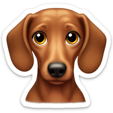 Blushed dachshund sticker