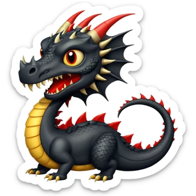 Dragón negro sticker