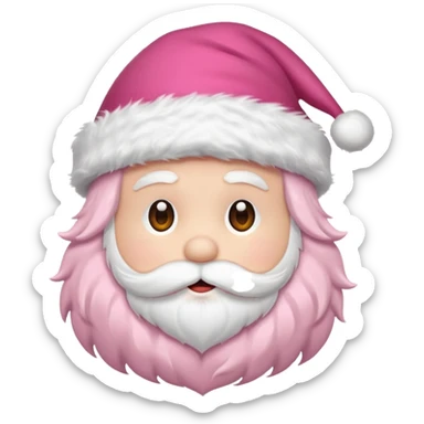 Santa hat pink emoji  sticker