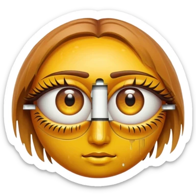 3D render of Floating Eyes, digital glitch art aesthetic, data corruption visual, pair of realistic hazel eyes with no face, pixelated distortion, emoji style, isolated on white background --v 6.0. sticker