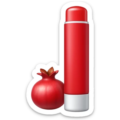 pomegranade lipbalm sticker