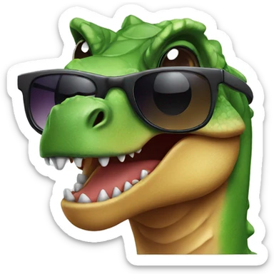 Dinosaur with sunglasses sticker