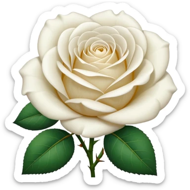 Rose blanche sticker