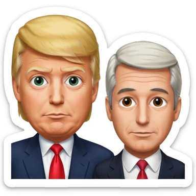 Donald trump chatting to jeffrey epstein sticker