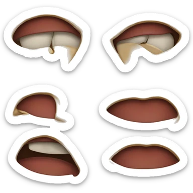 Apple emoji making a “sheeeesh” face biting his lip sticker