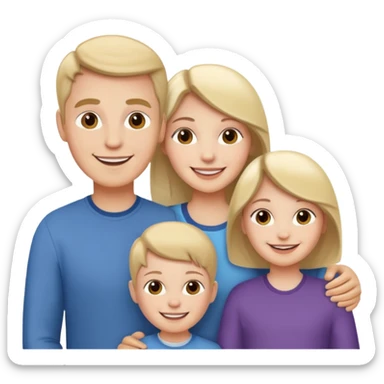 family emoji 3 white people sticker