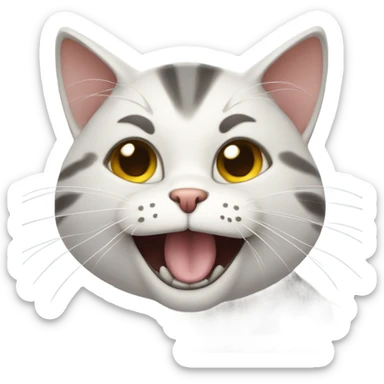 Cat laughing and pointing at you sticker