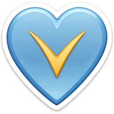 A blue tick that is white but has many sharp corners around it, but it is blue. sticker