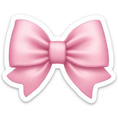 light pink bow sticker