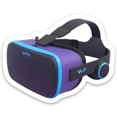 3D style VR headset, matte finish, minimal, floating, no background sticker