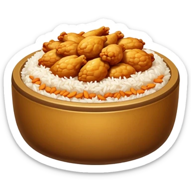 lunch rice with chicken sticker