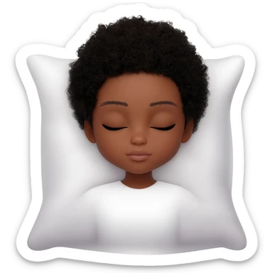 Gonemili Grace qui dort sur oreiller sticker