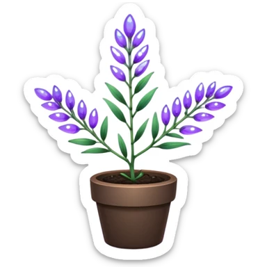 create a holographic lavender plant sticker