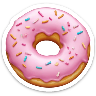 pastel pink donut sticker