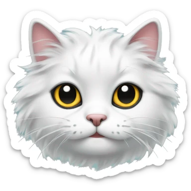 fluffy tuxedo cat sticker