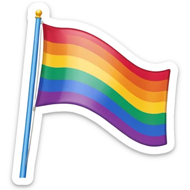 Rainbow flag that says jones on it sticker