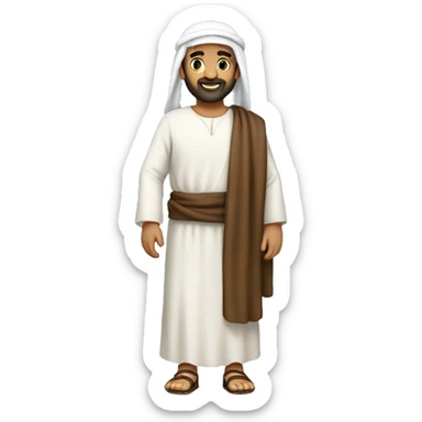 peter, a middle eastern disciple of jesus during biblical times, full body sticker