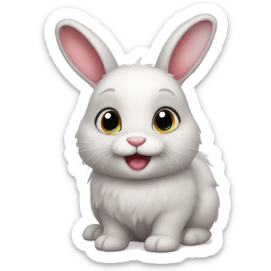 Cute bunny sticker