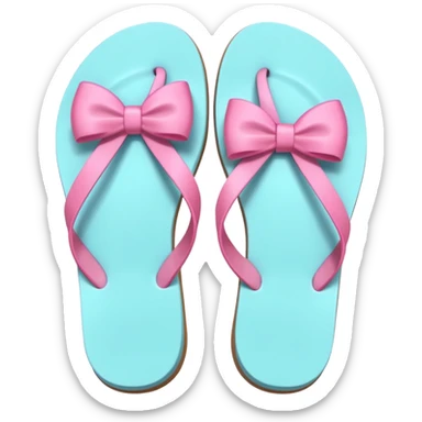 White Flip Flops With Pink Bows sticker