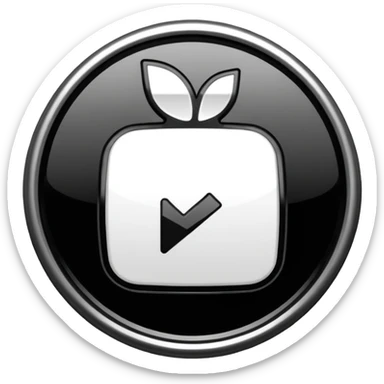 Verification badge black and white Youtoube sticker