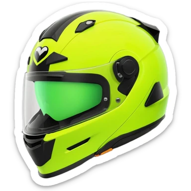 Create a Florecent green heart emoji with the same patterns as Lando Norris's helmet sticker