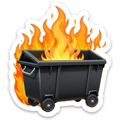 Dumpster fire 2025 sticker