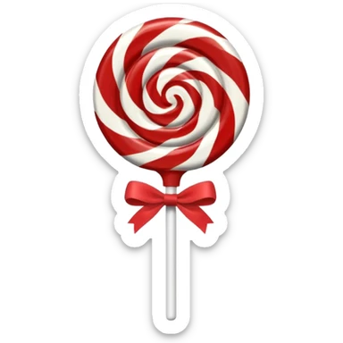 Peppermint swirl lollipop sticker