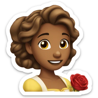 Beauty and the beast in love  sticker