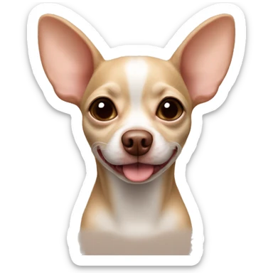 a capuccino color rat dog with ears of chihuahua  sticker