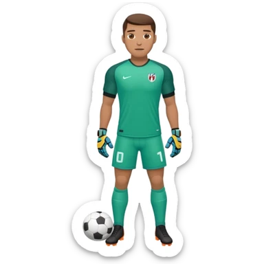 soccer goalkeeper full body and football boots sticker