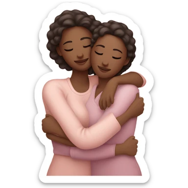lesbian cuddles pink sticker