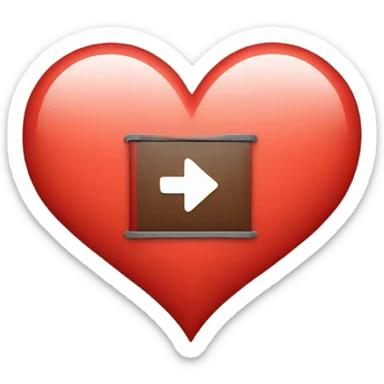 A heart which has battery in it, the battery is low sticker