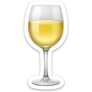 white wine different glass sticker