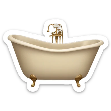 Beige astethic bathtub sticker