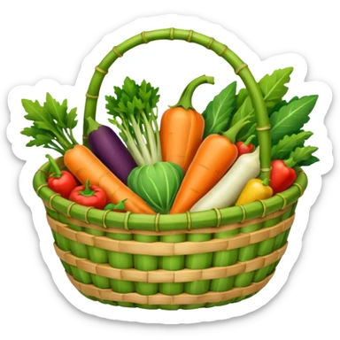  bamboo-basket vegetable sticker
