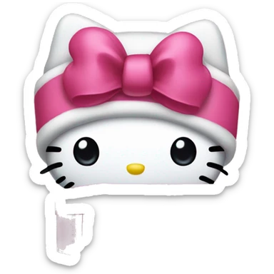 Pink hello kitty Christmas present sticker