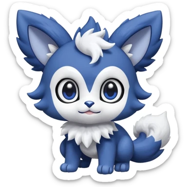 Espurr-Meowstic-Fakémon-hybrid-creature (full body)  sticker