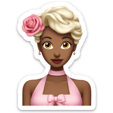 Noeud rose coquette  sticker