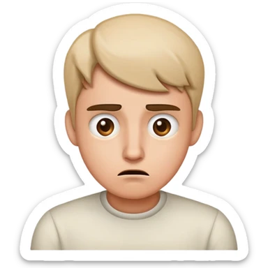 Confused and slightly annoyed sticker