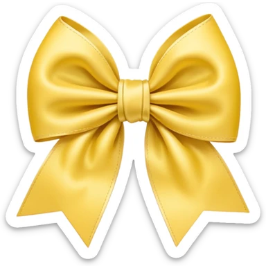 Pastel yellow bow sticker