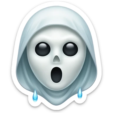 glitter white ghostface killer  sticker