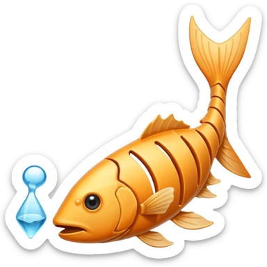 Fish bone sticker