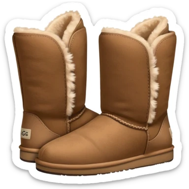 pair of comfy furry low uggs sticker