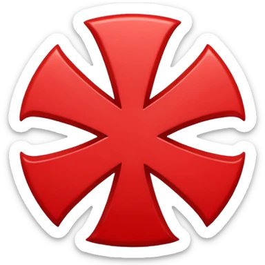 general red x symbol sticker
