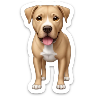 Mezcla de labrador pitbull café oscuro cuerpo completo sticker