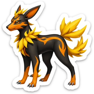 Zygarde-Electrike-Jolteon-Houndoom-Fakémon-fusion, full body sticker