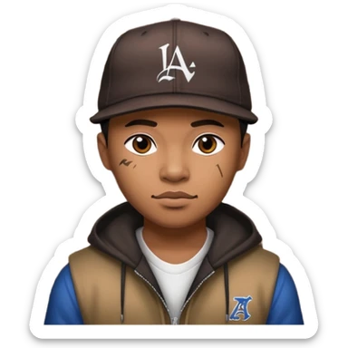 True brown style Filipino gangster while hdi sticker