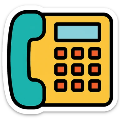 modern telephone icon, simple and clear, suitable for UI use sticker