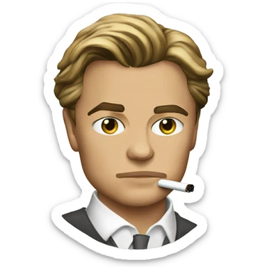 Leonardo DiCaprio Young Smoking sticker