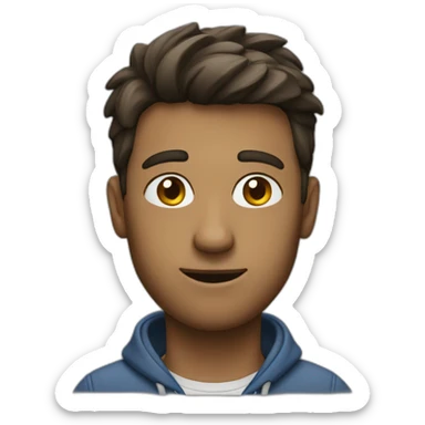 A guy learning sticker